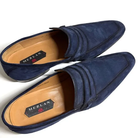 MEZLAN NAVY BLUE SUEDE SHOES