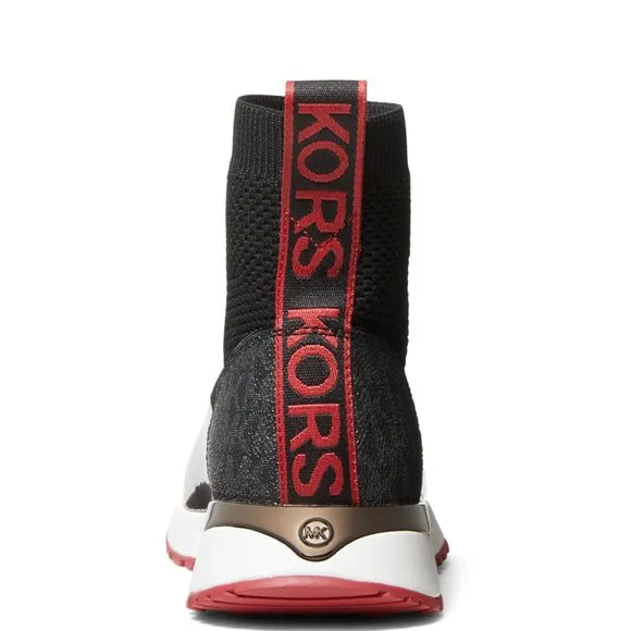 Michael Kors Black MK Signature Bodie Bootie Boots Sneakers Shoes Flats 7.5 NEW