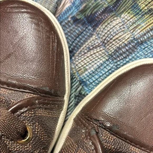 Michael Kors Brown Leather Sneakers with Textured Finish - unisex