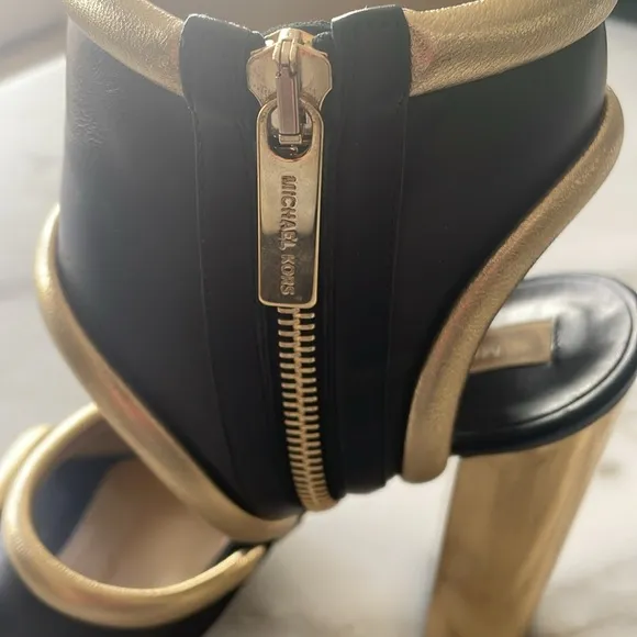 Michael Kors Collection Black and Gold Heels