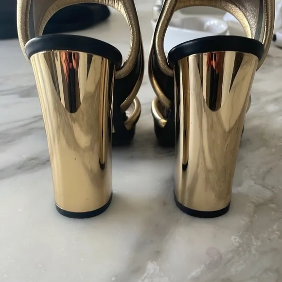 Michael Kors Collection Black and Gold Heels