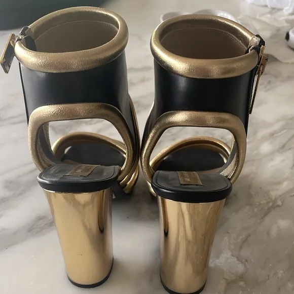 Michael Kors Collection Black and Gold Heels
