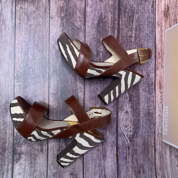Michael Kors: Ivana Animal Print Sandal