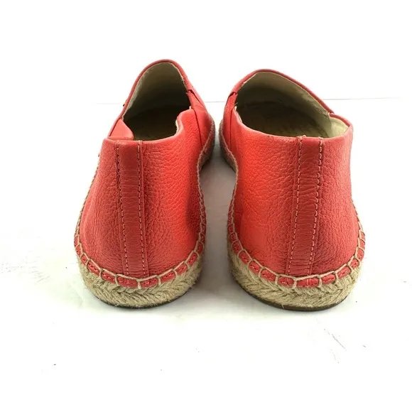 Michael Kors Kendrick Espadrille Slip On Shoes 9.5 Pink Grapefruit Coral Womens
