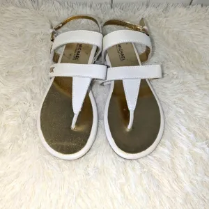 Michael Kors MK NWT White / Dorado Girl Sandals Sz 1