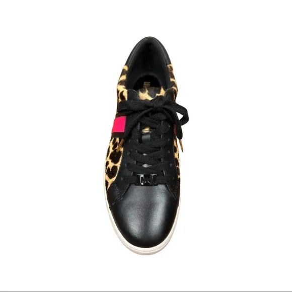 Michael Kors Sneakers, Hot pink/Fuscia stripe and leopard animal print calf fur