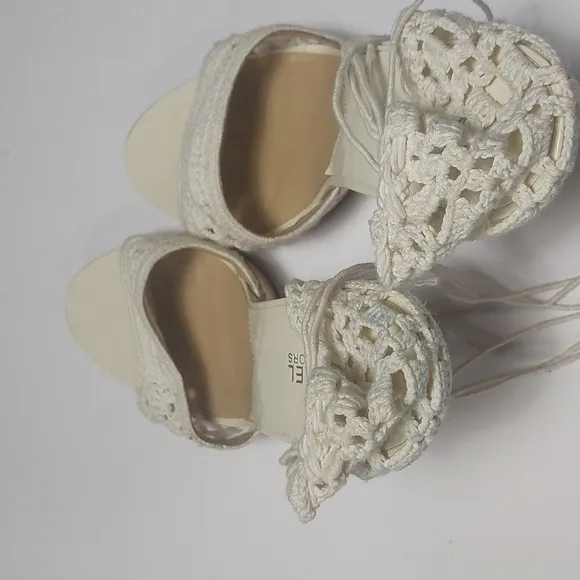Michael Kors Women's Cream Crochet Heels Size 9M