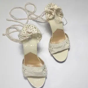 Michael Kors Women's Cream Crochet Heels Size 9M
