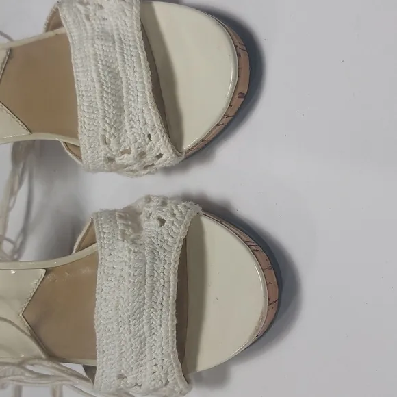 Michael Kors Women's Cream Crochet Heels Size 9M