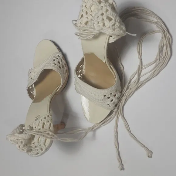 Michael Kors Women's Cream Crochet Heels Size 9M
