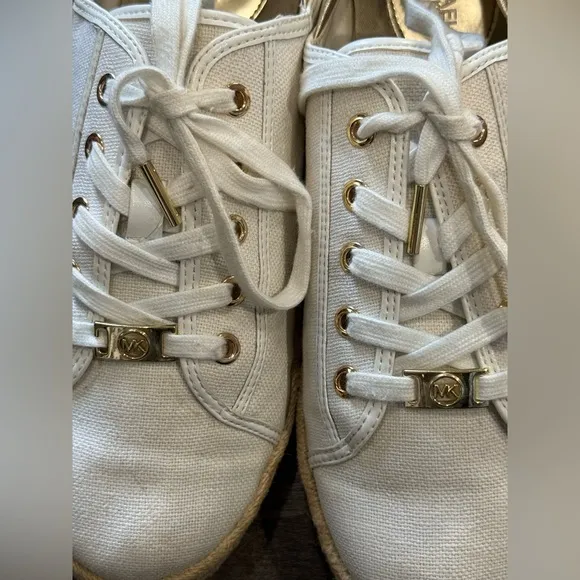 Michael Kors Women's White Canvas Sneakers