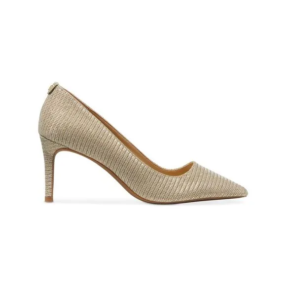 MICHAEL MICHAEL KORS Womens Gold Alina Toe Stiletto Slip On Pumps Shoes 6 M