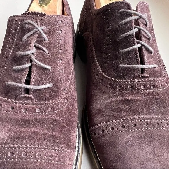 Mikekonos Brown Suede Lace Up Oxford Shoes Men’s Size 10.5 Preppy Dress Casual