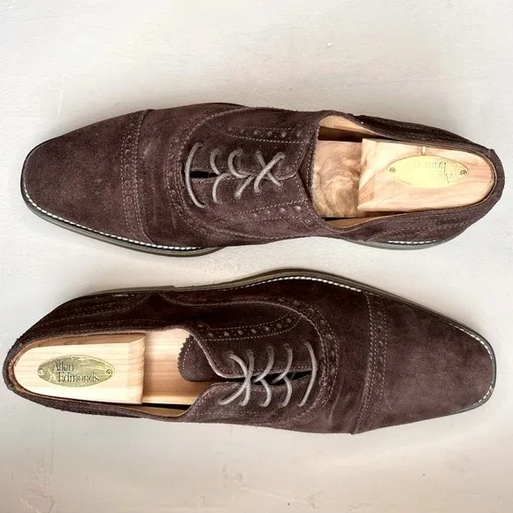 Mikekonos Brown Suede Lace Up Oxford Shoes Men’s Size 10.5 Preppy Dress Casual
