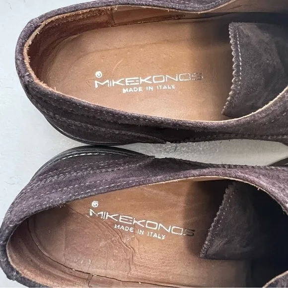 Mikekonos Brown Suede Lace Up Oxford Shoes Men’s Size 10.5 Preppy Dress Casual