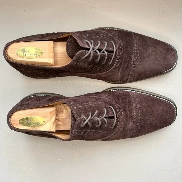 Mikekonos Brown Suede Lace Up Oxford Shoes Men’s Size 10.5 Preppy Dress Casual