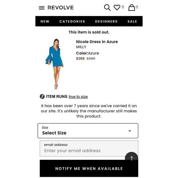 Milly royal blue dress
