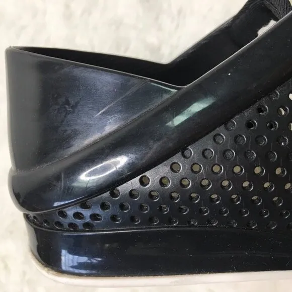 Mini Melissa Kids Unisex Black Perforated Sneakers Size 12 US