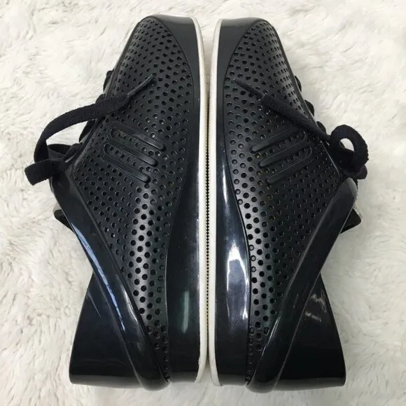 Mini Melissa Kids Unisex Black Perforated Sneakers Size 12 US