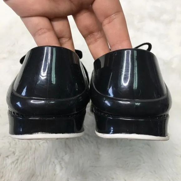 Mini Melissa Kids Unisex Black Perforated Sneakers Size 12 US