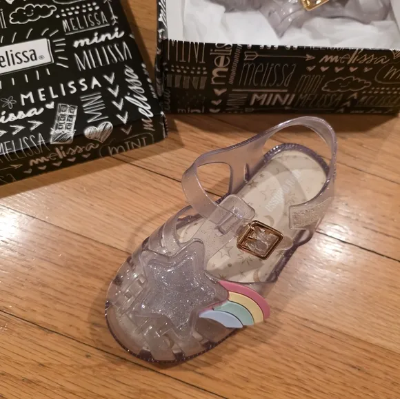 Mini Melissa Possession II Gold Sandals