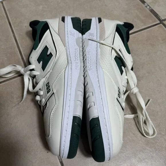 MINT New Balance 550 Men's 13 White Salt Pine Green Leather Sneakers BB550VTC