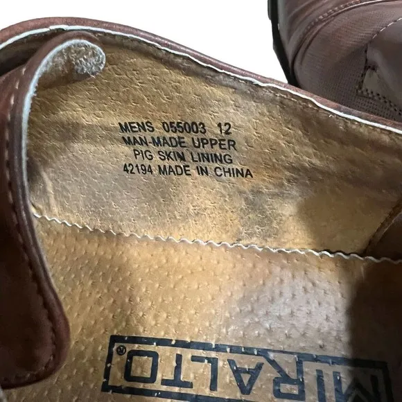 Miralto Double Monk Strap Dress Shoes - Mens Leather Cognac Size 12 Dress Shoes