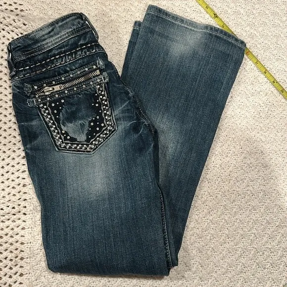 MISS ME WOMENS JEANS JE5732BN BOOT 27