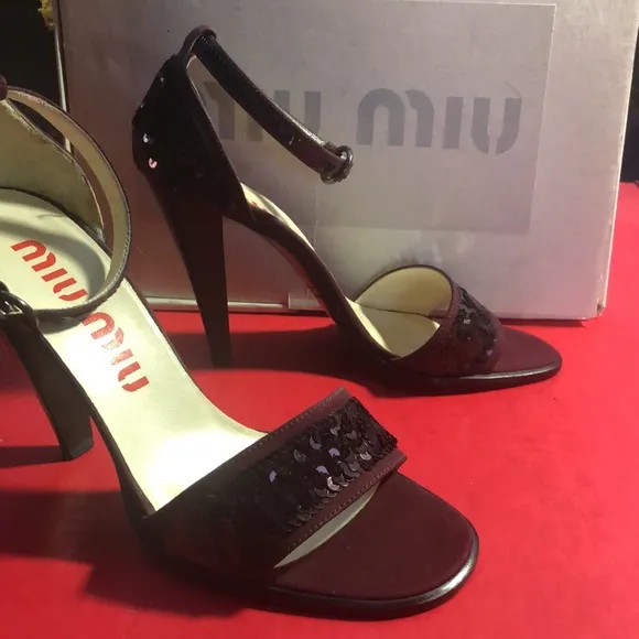 Miu Miu sequined heels. Size 38