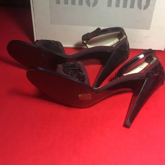 Miu Miu sequined heels. Size 38