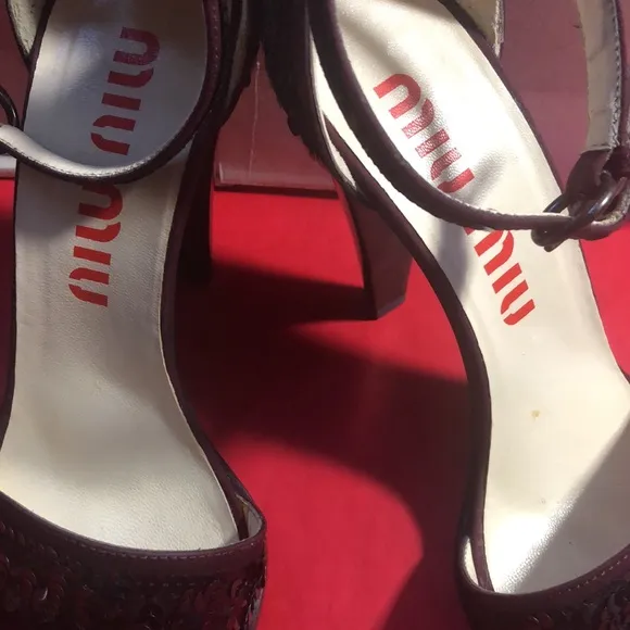 Miu Miu sequined heels. Size 38