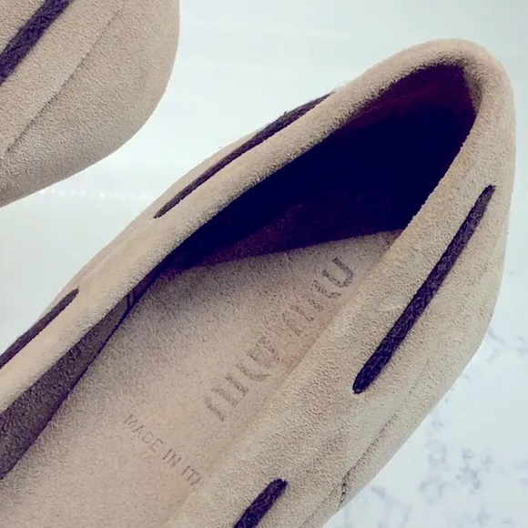 Miu Miu Suede Mocasin Heels