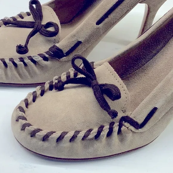 Miu Miu Suede Mocasin Heels