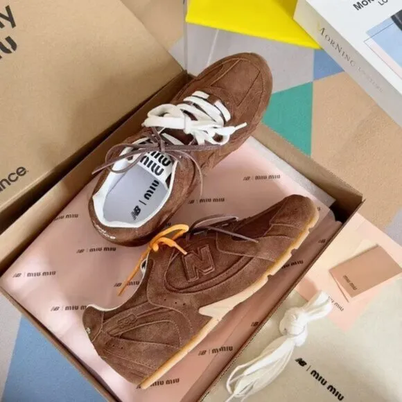 💕💕miu miu x new balance 530 SL women suede sneakers