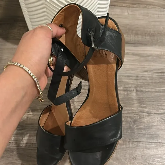 Miz Mooz Heeled Leather Sandals Size 41
