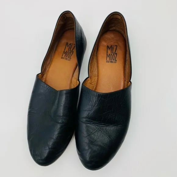 Miz Mooz Kimmy Womens Flats - Premium Leather Comfortable &amp; Casual Almond Toe