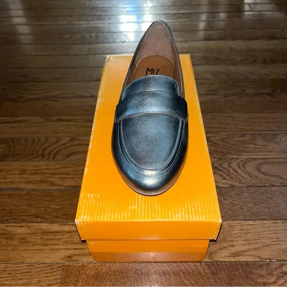 Miz Mooz Made in Portugal Leather Ken Loafers Pewter Women’s EU Size 41 NEW