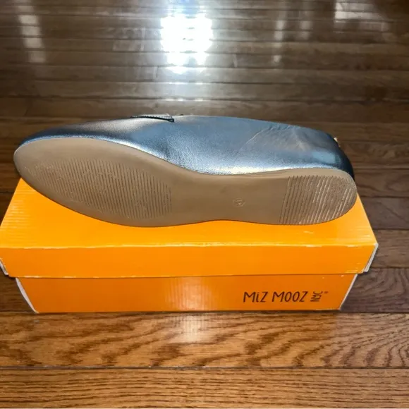 Miz Mooz Made in Portugal Leather Ken Loafers Pewter Women’s EU Size 41 NEW