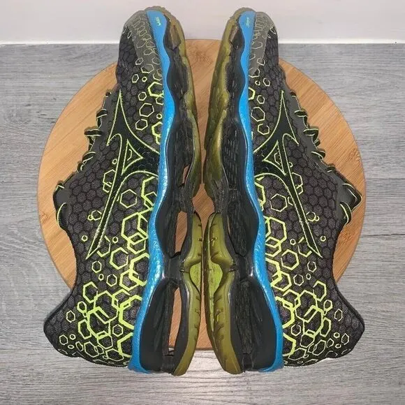Mizuno Wave Prophecy 3 Men's Running Shoes Size 15 Black Green Sneakers *FLAWS