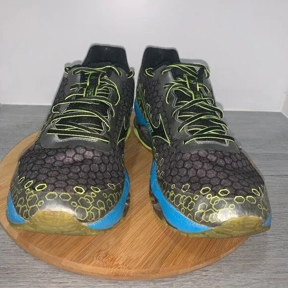 Mizuno Wave Prophecy 3 Men's Running Shoes Size 15 Black Green Sneakers *FLAWS
