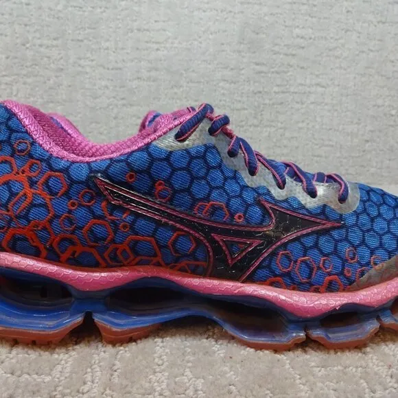MIZUNO Wave Prophecy 3 Womens Size 6.5 Blue Pink Running Athletic Sneaker Shoes