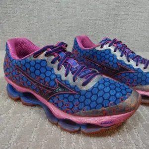 MIZUNO Wave Prophecy 3 Womens Size 6.5 Blue Pink Running Athletic Sneaker Shoes