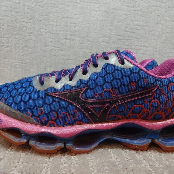 MIZUNO Wave Prophecy 3 Womens Size 6.5 Blue Pink Running Athletic Sneaker Shoes