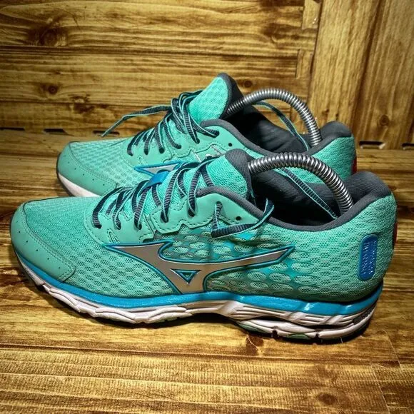 MIZUNO Women's Wave Inspire 11 Jade Green Sneaker Shoes Running Size 9.5 W WIDE