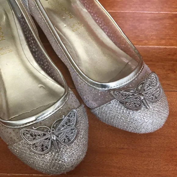 MONSOON children gold heels