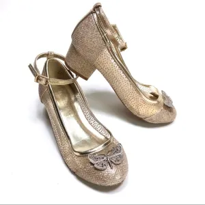 MONSOON children gold heels