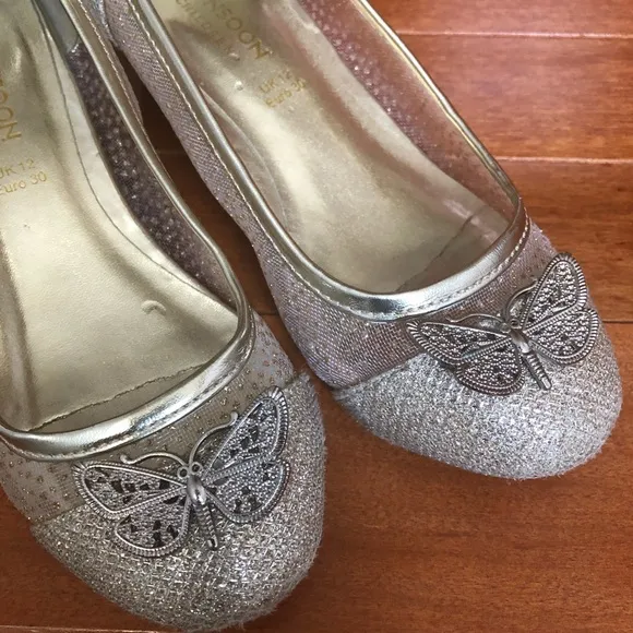 MONSOON children gold heels