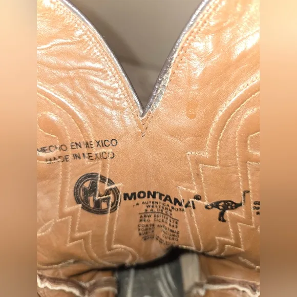 Montana Leg Ostrich Skin Mens Boots, Size 9, Asking $210.00