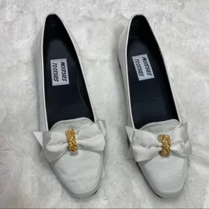 Mootsies Tootsies Vintage White Flats Size 7.5