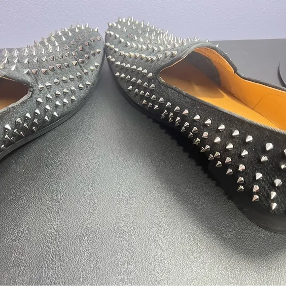 Moretti Black Black Label Sylvester Spiked Dress Shoes Size 11